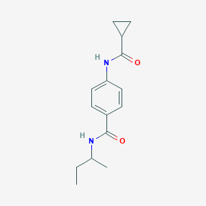 molecular formula C15H20N2O2 B355845 N-(sec-butyl)-4-[(cyclopropylcarbonyl)amino]benzamide CAS No. 941859-04-7