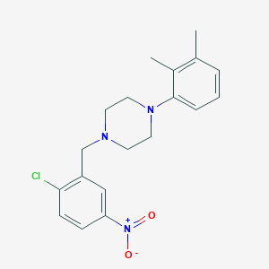 molecular formula C19H22ClN3O2 B3558475 1-(2-chloro-5-nitrobenzyl)-4-(2,3-dimethylphenyl)piperazine 