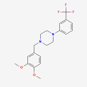 1-[(3,4-Dimethoxyphenyl)methyl]-4-[3-(trifluoromethyl)phenyl]piperazine