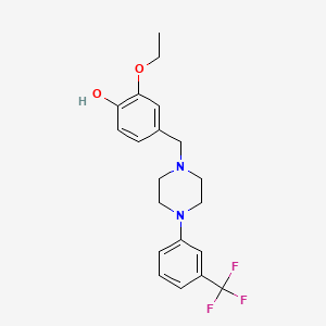 2-ethoxy-4-({4-[3-(trifluoromethyl)phenyl]-1-piperazinyl}methyl)phenol