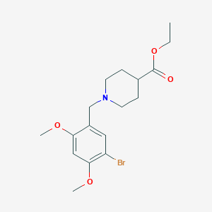 Ethyl 1-[(5-bromo-2,4-dimethoxyphenyl)methyl]piperidine-4-carboxylate