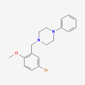 1-[(5-Bromo-2-methoxyphenyl)methyl]-4-phenylpiperazine