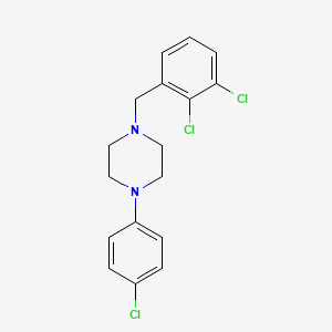 molecular formula C17H17Cl3N2 B3558533 1-(4-Chlorophenyl)-4-[(2,3-dichlorophenyl)methyl]piperazine 