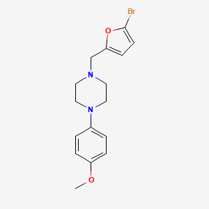 molecular formula C16H19BrN2O2 B3558540 1-[(5-Bromofuran-2-yl)methyl]-4-(4-methoxyphenyl)piperazine 