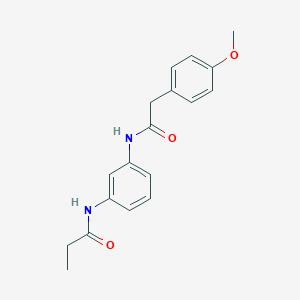 molecular formula C18H20N2O3 B355855 N-(3-{[2-(4-methoxyphenyl)acetyl]amino}phenyl)propanamide CAS No. 925599-14-0