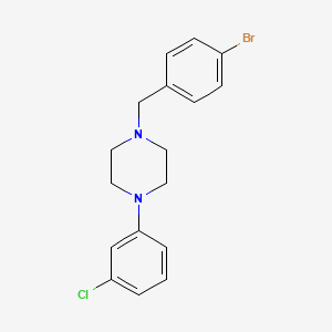 1-[(4-Bromophenyl)methyl]-4-(3-chlorophenyl)piperazine