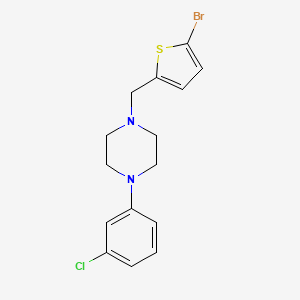 1-[(5-Bromothiophen-2-yl)methyl]-4-(3-chlorophenyl)piperazine