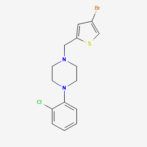 molecular formula C15H16BrClN2S B3558584 1-[(4-Bromothiophen-2-yl)methyl]-4-(2-chlorophenyl)piperazine 