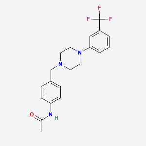 molecular formula C20H22F3N3O B3558597 N-[4-({4-[3-(trifluoromethyl)phenyl]-1-piperazinyl}methyl)phenyl]acetamide 