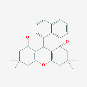 molecular formula C27H28O3 B3558607 3,3,6,6-TETRAMETHYL-9-(NAPHTHALEN-1-YL)-2,3,4,5,6,7,8,9-OCTAHYDRO-1H-XANTHENE-1,8-DIONE 