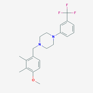 1-[(4-Methoxy-2,3-dimethylphenyl)methyl]-4-[3-(trifluoromethyl)phenyl]piperazine