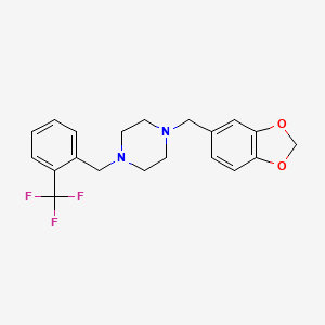 1-(1,3-benzodioxol-5-ylmethyl)-4-[2-(trifluoromethyl)benzyl]piperazine