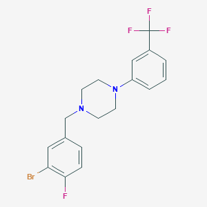 1-[(3-Bromo-4-fluorophenyl)methyl]-4-[3-(trifluoromethyl)phenyl]piperazine