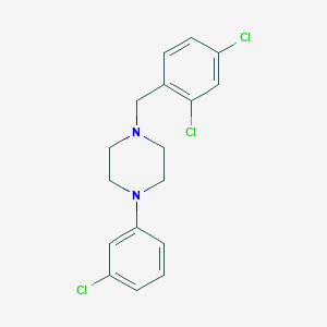 1-(3-Chlorophenyl)-4-[(2,4-dichlorophenyl)methyl]piperazine