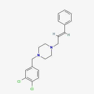 molecular formula C20H22Cl2N2 B3558645 1-(3,4-dichlorobenzyl)-4-[(2E)-3-phenylprop-2-en-1-yl]piperazine 