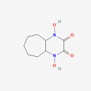 molecular formula C9H14N2O4 B3558653 1,4-dihydroxyoctahydro-1H-cyclohepta[b]pyrazine-2,3-dione 