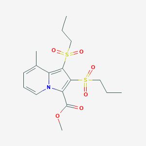 molecular formula C17H23NO6S2 B3558677 methyl 8-methyl-1,2-bis(propylsulfonyl)-3-indolizinecarboxylate 