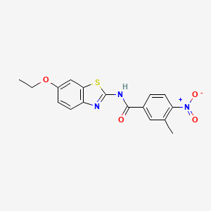 N-(6-ethoxy-1,3-benzothiazol-2-yl)-3-methyl-4-nitrobenzamide