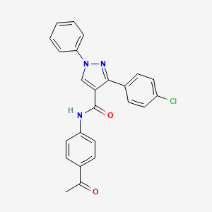 N-(4-acetylphenyl)-3-(4-chlorophenyl)-1-phenyl-1H-pyrazole-4-carboxamide