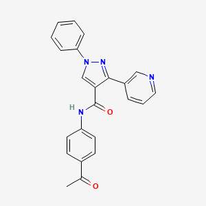 N-(4-acetylphenyl)-1-phenyl-3-pyridin-3-ylpyrazole-4-carboxamide