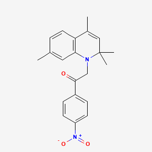 1-(4-nitrophenyl)-2-(2,2,4,7-tetramethyl-1(2H)-quinolinyl)ethanone