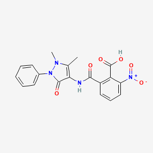 2-[(1,5-Dimethyl-3-oxo-2-phenylpyrazol-4-yl)carbamoyl]-6-nitrobenzoic acid