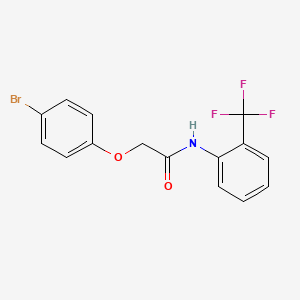 molecular formula C15H11BrF3NO2 B3558768 2-(4-bromophenoxy)-N-[2-(trifluoromethyl)phenyl]acetamide 