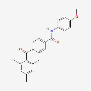 molecular formula C24H23NO3 B3558774 N-(4-methoxyphenyl)-4-(2,4,6-trimethylbenzoyl)benzamide 