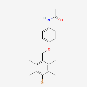 N-{4-[(4-bromo-2,3,5,6-tetramethylbenzyl)oxy]phenyl}acetamide