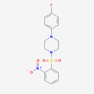 molecular formula C16H16FN3O4S B3558816 1-(4-FLUOROPHENYL)-4-(2-NITROBENZENESULFONYL)PIPERAZINE 