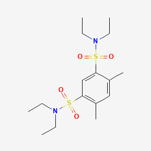 molecular formula C16H28N2O4S2 B3558832 1-N,1-N,3-N,3-N-tetraethyl-4,6-dimethylbenzene-1,3-disulfonamide 