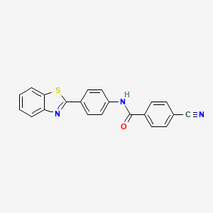 N-[4-(1,3-benzothiazol-2-yl)phenyl]-4-cyanobenzamide