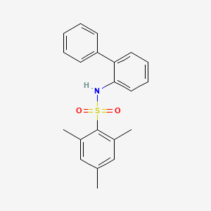 molecular formula C21H21NO2S B3558840 N-{[1,1'-BIPHENYL]-2-YL}-2,4,6-TRIMETHYLBENZENE-1-SULFONAMIDE 