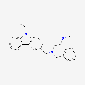 molecular formula C26H31N3 B3558845 N-benzyl-N-[(9-ethyl-9H-carbazol-3-yl)methyl]-N',N'-dimethyl-1,2-ethanediamine 