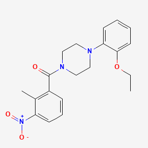 molecular formula C20H23N3O4 B3558899 [4-(2-ETHOXYPHENYL)PIPERAZINO](2-METHYL-3-NITROPHENYL)METHANONE 