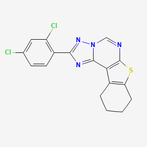 molecular formula C17H12Cl2N4S B3558904 2-(2,4-dichlorophenyl)-8,9,10,11-tetrahydro[1]benzothieno[3,2-e][1,2,4]triazolo[1,5-c]pyrimidine 