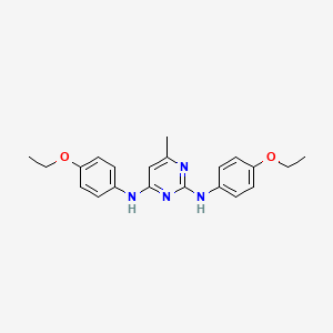 molecular formula C21H24N4O2 B3558906 2-N,4-N-bis(4-ethoxyphenyl)-6-methylpyrimidine-2,4-diamine 