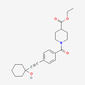 Ethyl 1-({4-[(1-hydroxycyclohexyl)ethynyl]phenyl}carbonyl)piperidine-4-carboxylate