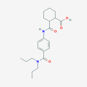 molecular formula C21H30N2O4 B355892 2-({4-[(Dipropylamino)carbonyl]anilino}carbonyl)-cyclohexanecarboxylic acid CAS No. 940226-06-2