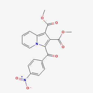 molecular formula C19H14N2O7 B3558920 dimethyl 3-(4-nitrobenzoyl)-1,2-indolizinedicarboxylate 