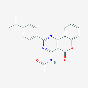 N-{5-oxo-2-[4-(propan-2-yl)phenyl]-5H-chromeno[4,3-d]pyrimidin-4-yl}acetamide