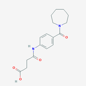 molecular formula C17H22N2O4 B355895 4-[4-(1-Azepanylcarbonyl)anilino]-4-oxobutanoic acid CAS No. 940493-22-1
