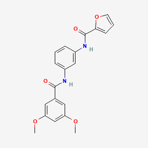 molecular formula C20H18N2O5 B3558957 N-(3-{[(3,5-dimethoxyphenyl)carbonyl]amino}phenyl)furan-2-carboxamide 