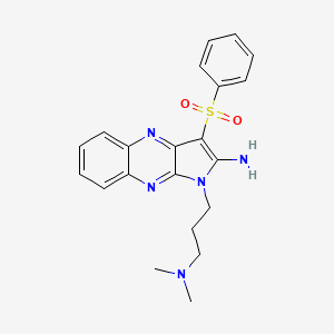 1-[3-(dimethylamino)propyl]-3-(phenylsulfonyl)-1H-pyrrolo[2,3-b]quinoxalin-2-amine