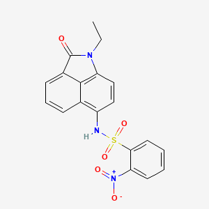 molecular formula C19H15N3O5S B3559025 N-(1-ethyl-2-oxo-1,2-dihydrobenzo[cd]indol-6-yl)-2-nitrobenzenesulfonamide 