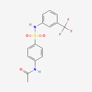 molecular formula C15H13F3N2O3S B3559030 N-(4-{[3-(trifluoromethyl)phenyl]sulfamoyl}phenyl)acetamide 