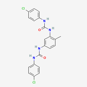 molecular formula C21H18Cl2N4O2 B3559040 1-(4-Chlorophenyl)-3-[3-[(4-chlorophenyl)carbamoylamino]-4-methylphenyl]urea 