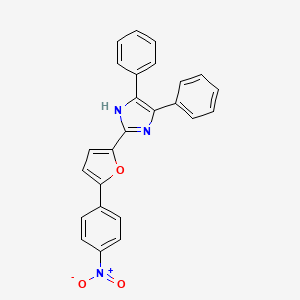 molecular formula C25H17N3O3 B3559049 2-[5-(4-nitrophenyl)-2-furyl]-4,5-diphenyl-1H-imidazole 