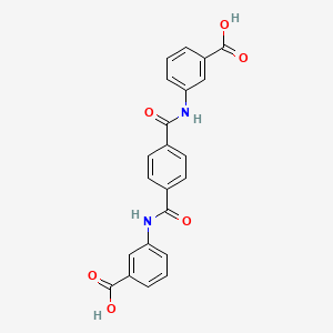 molecular formula C22H16N2O6 B3559062 3-[[4-[(3-carboxyphenyl)carbamoyl]benzoyl]amino]benzoic acid 