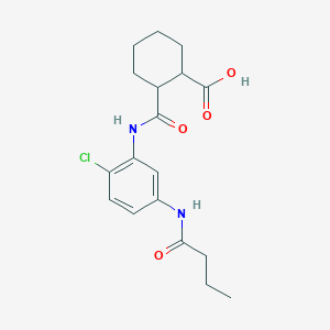molecular formula C18H23ClN2O4 B355907 2-{[5-(Butyrylamino)-2-chloroanilino]-carbonyl}cyclohexanecarboxylic acid CAS No. 925571-21-7
